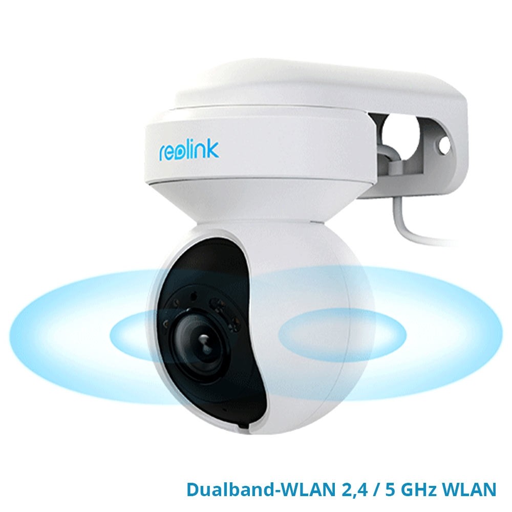 Reolink T1 Outdoor 5 MP WLAN PTZ Überwachungskamera mit Personen- und  Fahrzeugerkennung, integriertem Scheinwerfer und Sirene, inkl. 64 GB  MicroSD-Karte 6975253980383