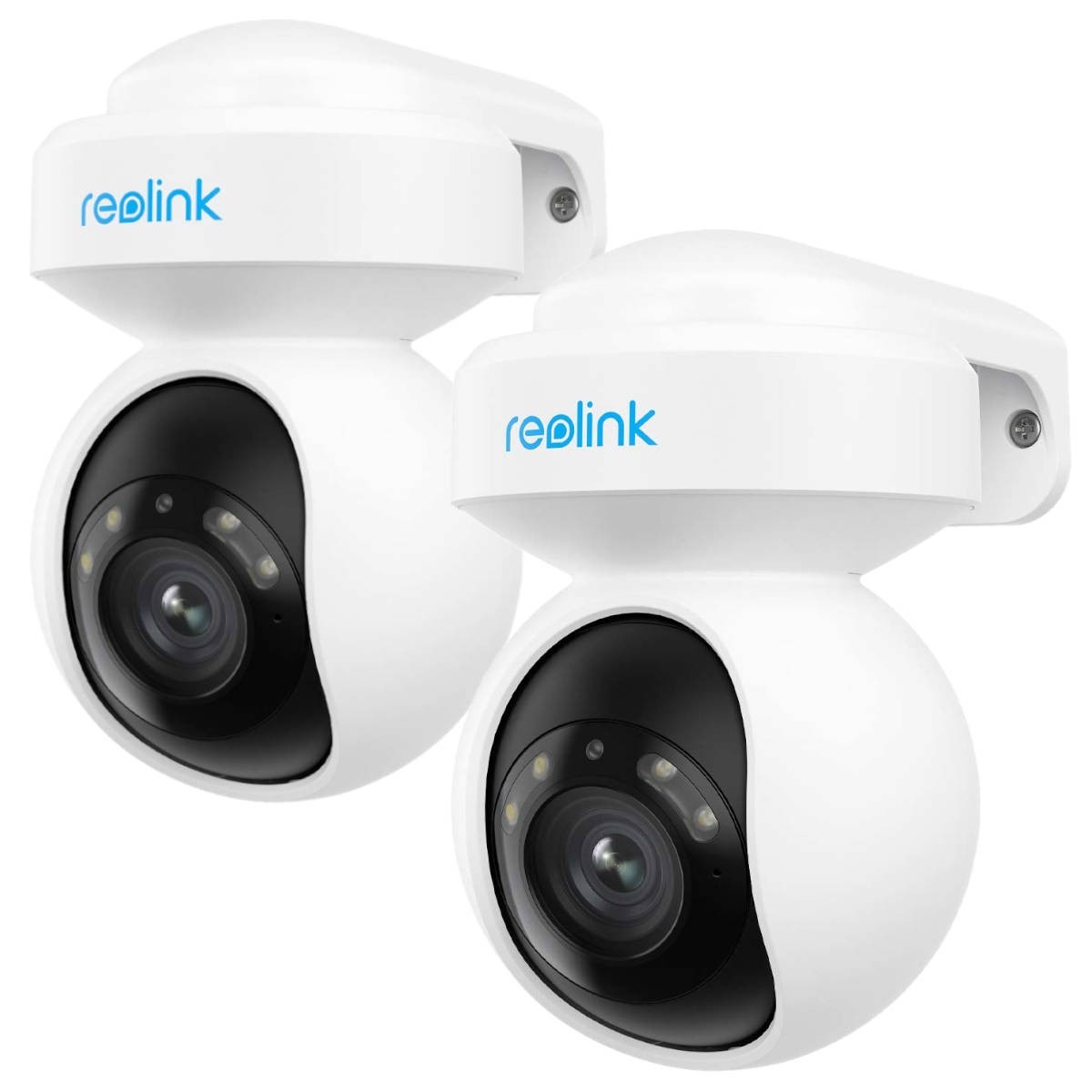 2x Reolink E Series E540 5 MP WLAN PTZ Überwachungskamera mit Personen- und Fahrzeugerkennung, integriertem Scheinwerfer und Sirene