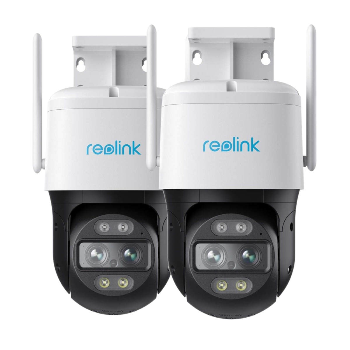 2x Reolink Trackmix Series W760 intelligente 4K Dualband-WLAN PTZ Überwachungskamera Set mit zwei Objektiven, Autozoom und Verfolgung