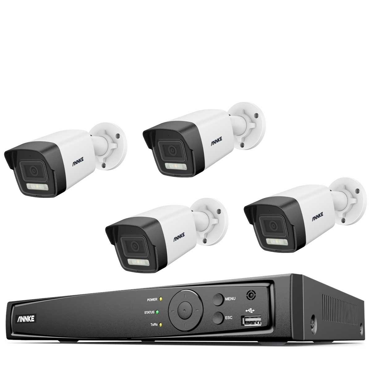 Annke N48PAW I91DD4-2T 4K 8-Kanal PoE Kameraset für Videoüberwachung mit Personen- und Fahrzeugerkennung