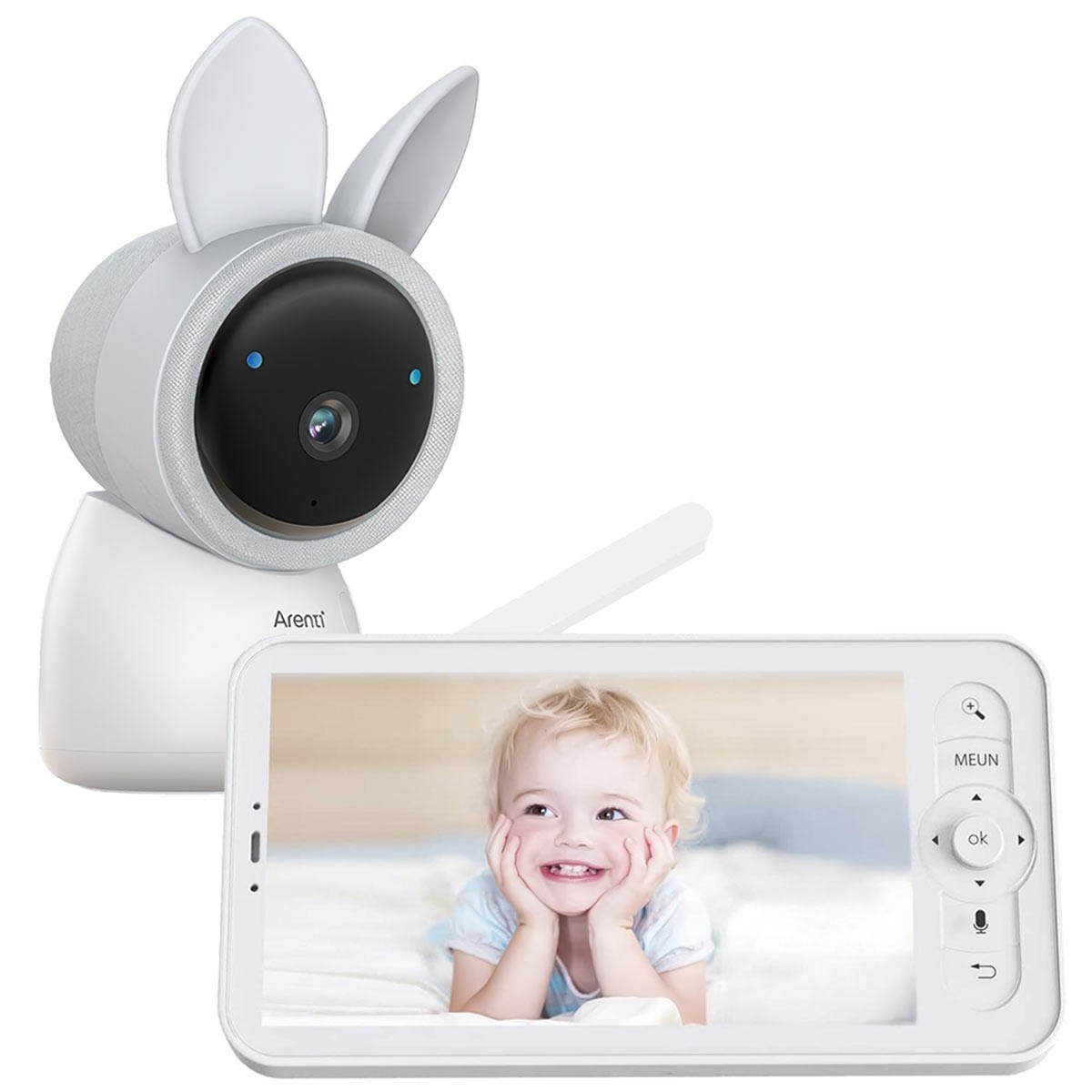 Arenti AINanny 2K UHD Video-Babyphone mit 12,7 cm (5“) LCD-Bildschirm