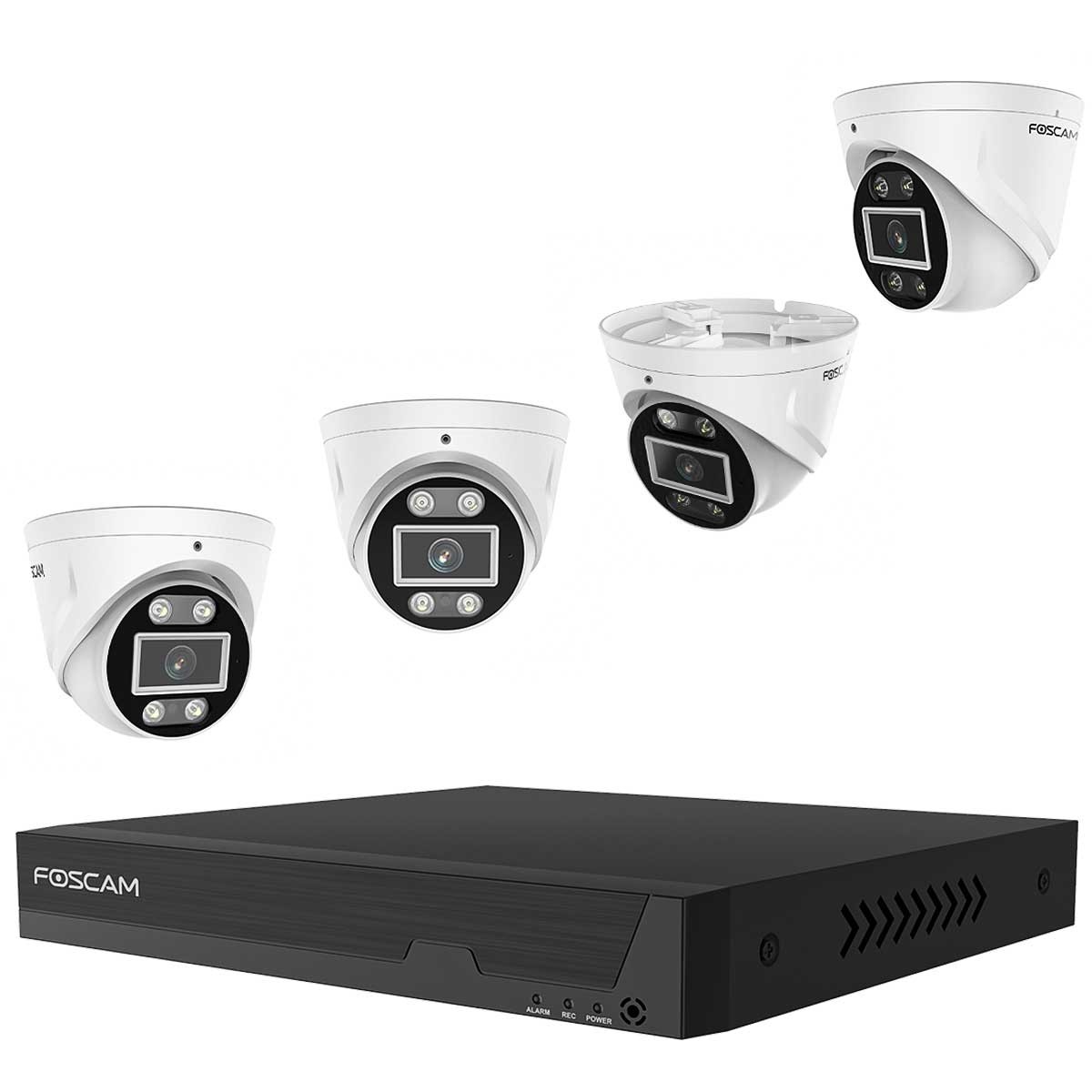 Foscam FN9108E-T4-2T 8-Kanal 3K 5 MP PoE Überwachungsset mit 4 Überwachungskameras