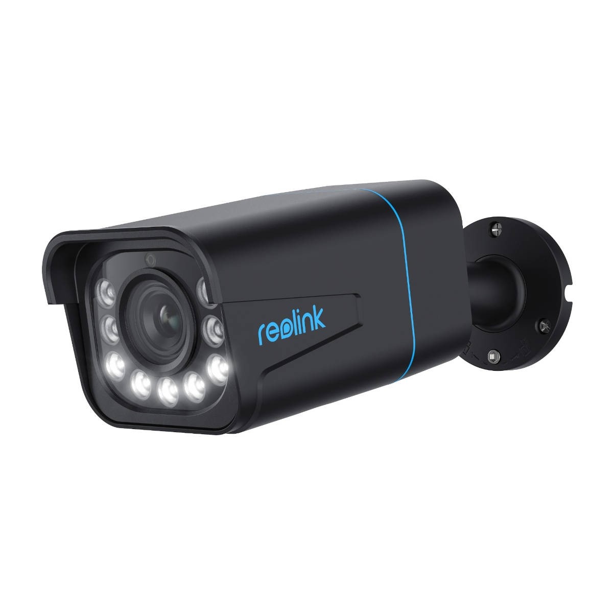 Reolink P430 Smarte 4K UHD PoE Überwachungskamera mit Nachtsicht in Farbe und optischem 5X-Zoom (schwarz)