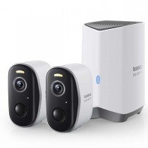 Baseus Security N1 Plus  Set mit 2 batteriebetriebene WLAN 2K Überwachungskameras und H1 HomeStation