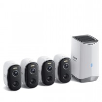 Baseus Security N1 Plus  Set mit 4 batteriebetriebene WLAN 2K Überwachungskameras und H1 HomeStation