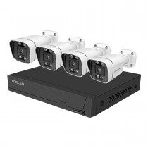 Foscam FNA108E-B4-2T 8-Kanal 4K 8 MP PoE Komplettset für die Videoüberwachung mit 4 Überwachungskameras
