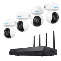 Reolink NVS12W Netzwerkrekorder inkl. 2 TB Festplatte und 4x Reolink E Series E540 5MP WLAN Kamera