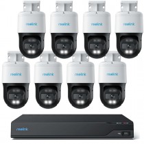  Reolink NVS16 16-Kanal Netzwerkrekorder inkl. 4TB HDD und 8x Reolink P830 8MP Überwachungskamera mit Autotracking - Komplettset  für Videoüberwachung