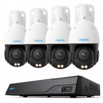 Reolink NVS8 8-Kanal Netzwerkrekorder inkl. 2TB und 4x Reolink P840 8 MP Überwachungskamera mit Auto-Tracking - Komplettset für Videoüberwachung