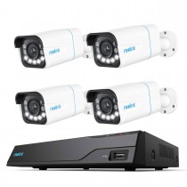 Reolink NVS8 8-Kanal Netzwerkrekorder inkl. 2TB und 4x Reolink P430 Smarte 4K UHD PoE Überwachungskamera mit optischem 5X-Zoom