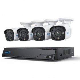 Reolink NVS8-8MB4 8 MP 8-Kanal PoE-Komplettsystem für Videoüberwachung mit Nachtsicht in Farbe, inklusive 2 TB Festplatte