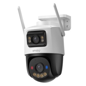 Imou Cruiser Dual 2 Pro 4+4 MP WLAN Überwachungskamera mit Rot-Blau Warnungslicht, Aurora™ Low-Light Imaging Technologie, zwei unabhängigen Objektiven