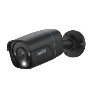 Reolink P330 4K UHD IP PoE Überwachungskamera mit intelligenter Personen- & Fahrzeugerkennung, Nachsicht in Farbe (schwarz)