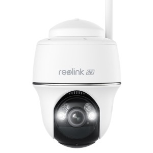 Reolink Argus Series B440 kabellose, akkubetriebene, 8 MP Dualband-WLAN Überwachungskamera mit Schwenk- und Neigefunktion, Scheinwerfern und Sirene