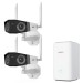 2x Reolink Duo Series W730 Intelligente 4K WLAN Überwachungskamera mit Wi-Fi 6 und zwei Objektiven & 1x Reolink Hub 1 Sicherheitszentrale - Komplettset  für Videoüberwachung