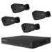 Foscam FN9108E-B4-2T 8-Kanal 3K 5 MP PoE Komplettset für die Videoüberwachung mit 4 Überwachungskameras (schwarz)