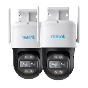 2x Reolink Trackmix Series W760 intelligente 4K Dualband-WLAN PTZ Überwachungskamera Set mit zwei Objektiven, Autozoom und Verfolgung