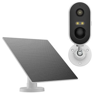 Arenti GO1&SP2  3 MP batteriebetriebene kabellose WLAN Überwachungskamera mit KI-basierter Personenerkennung inklusive Solarpanel