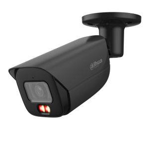 Dahua DH-IPC-HFW3649E-AS-IL-Black 6 MP WizSense PoE Überwachungskamera mit Smart Dual Licht, Perimeterschutz und erweiterten KI-Funktionen 