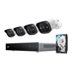Eufy PoE NVR Security System E40 - Videoüberwachungs-Set mit 4x 4K-Bullet-Kameras und Netzwerkvideorekorder inklusive 2-TB-Festplatte