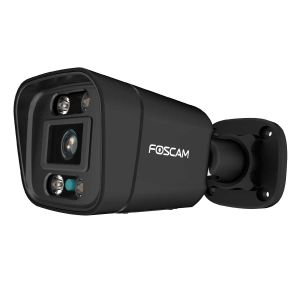 Foscam V8EP 8 MP POE-Überwachungskamera mit integriertem Scheinwerfer und einer Alarmsirene (schwarz)