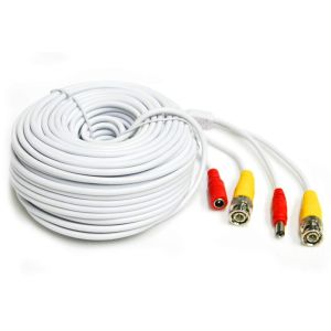Kombikabel, Video / Strom, BNC, 10 m, weiß