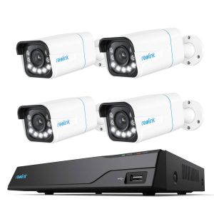 Reolink NVS8 8-Kanal Netzwerkrekorder inkl. 2TB und 4x Reolink P430 Smarte 4K UHD PoE Überwachungskamera mit optischem 5X-Zoom