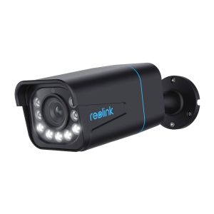 Reolink P430 Smarte 4K UHD PoE Überwachungskamera mit Nachtsicht in Farbe und optischem 5X-Zoom (schwarz)
