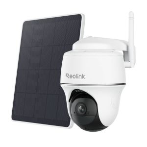 Reolink Argus Series B420 mit Solar Panel Lite akkubetriebene, kabellose 3 MP Dualband WLAN-Überwachungskamera mit Schwenk- und Neigefunktion 