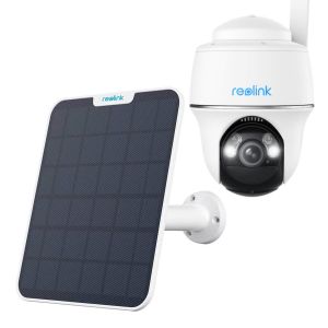 Reolink Go Series G430 4G 5 MP kabellose, batteriebetriebene Überwachungskamera mit Schwenk- und Neigefunktion, inklusive Solarpanel