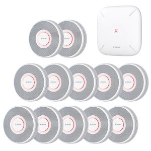 X-Sense XS0B-MR121 RF-Rauchmelder-Set mit WLAN-Basisstation SBS50 und 12x Smart-Rauchmelder XS0B-MR
