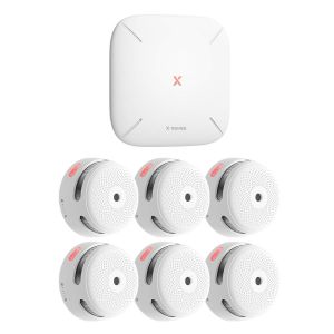 X-Sense FS61 RF-Rauchmelder-Set mit Basisstation SBS50 und 6x Smart-Rauchmelder XS01-M
