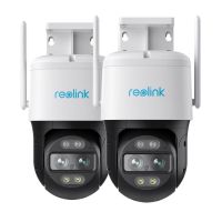 2x Reolink Trackmix Series W760 intelligente 4K Dualband-WLAN PTZ Überwachungskamera Set mit zwei Objektiven, Autozoom und Verfolgung