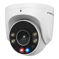 Foscam W5EP intelligente 5 MP POE-Überwachungskamera mit integrierten Scheinwerfern, Rot-blaue Warnlichter und einer Alarmsirene (weiß)