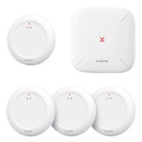 X-Sense SWS0A41 RF-Funk-Wassermelder-Set mit WLAN-Basisstation SBS50 und 4x Smart-Wassermelder