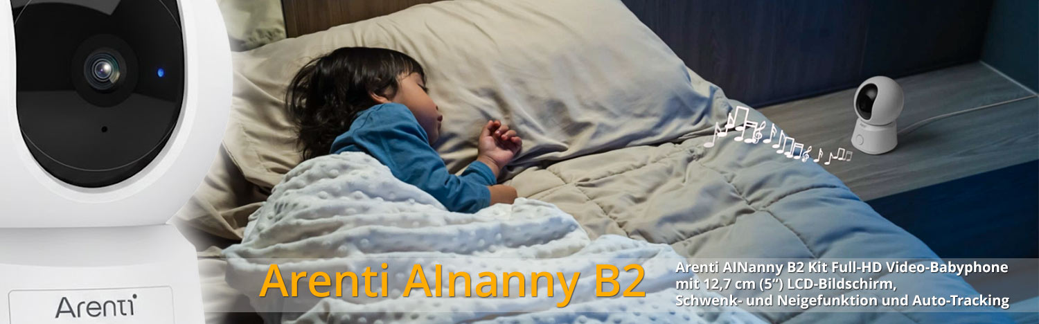 Arenti AINanny B2 Kit - ein modernes Babyphone mit Kamera und Bildschirm.