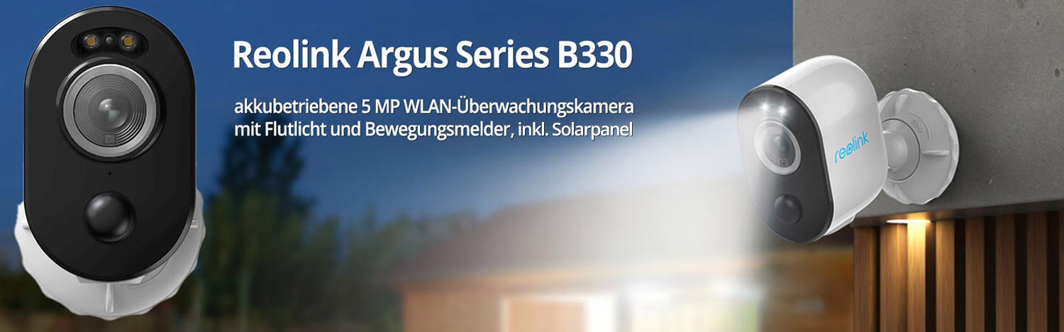 Reolink Argus Series B330 akkubetriebene 5 MP Dualband WLAN-Überwachungskamera