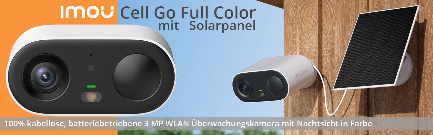 Imou Cell Go Kit 100% kabellose, batteriebetriebene 3 MP WLAN-Überwachungskamera, inklusive Solarpanel Imou Cell Go Kit 100% kabellose, batteriebetriebene 3 MP WLAN-Überwachungskamera, inklusive Solarpanel
