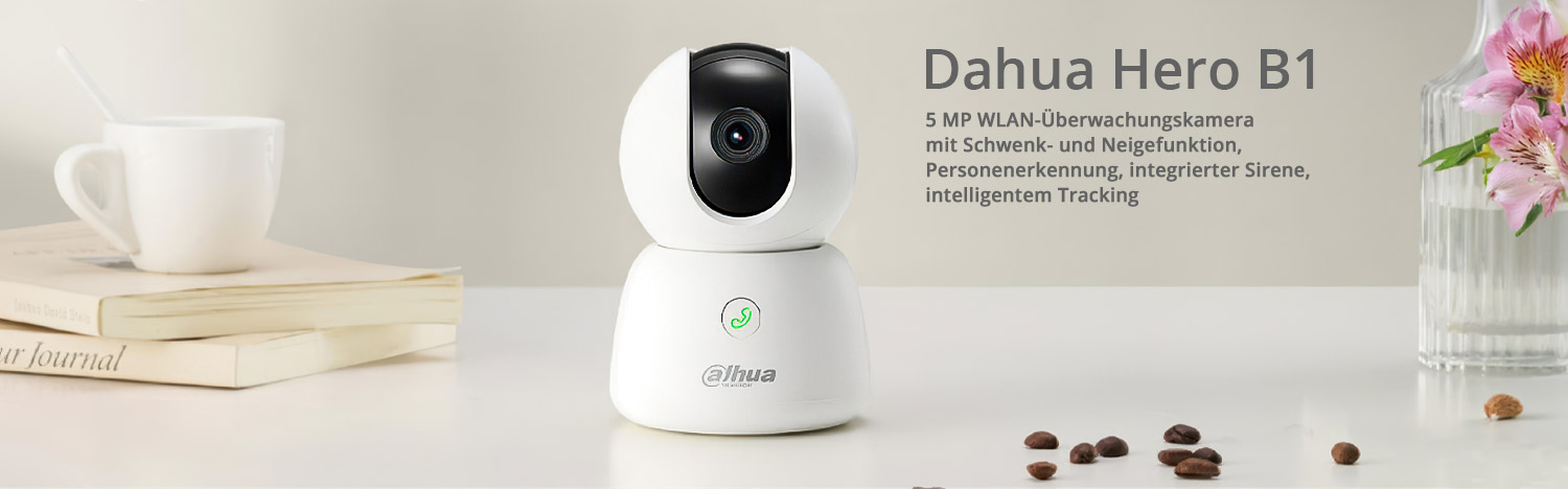 Dahua Hero B1 5 MP WLAN-&Uuml;berwachungskamera mit Schwenk- und Neigefunktion, Personenerkennung, integrierter Sirene, intelligentem Tracking
