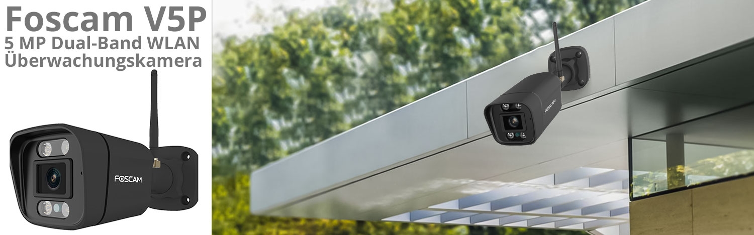 Foscam V5P 5 MP Dual-Band WLAN &Uuml;berwachungskamera