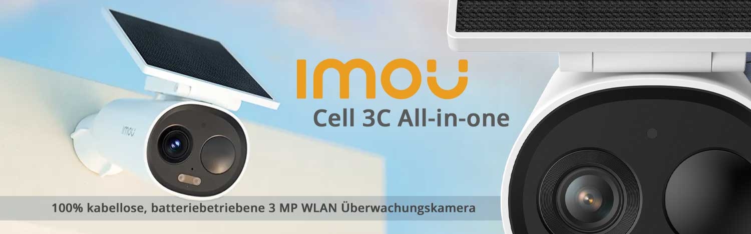 Imou Cell 3C All-in-one 100% kabellose, batteriebetriebene 3 MP WLAN-Überwachungskamera, inklusive Solarpanel Imou Cell 3C All-in-one 100% kabellose, batteriebetriebene 3 MP WLAN-Überwachungskamera, inklusive Solarpanel