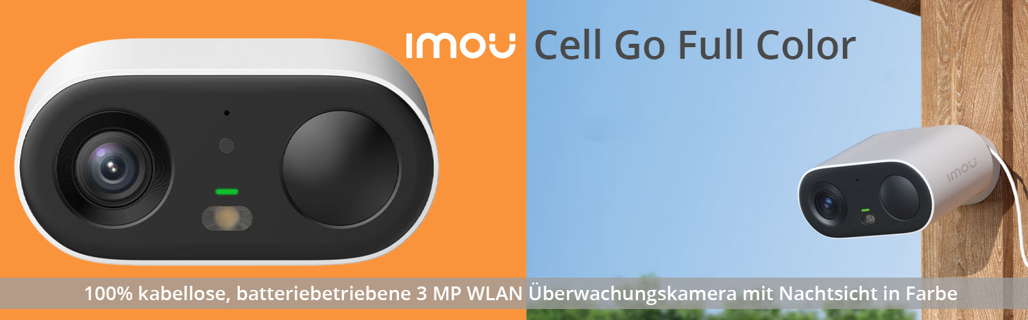 Imou Cell Go Full Color 100% kabellose, batteriebetriebene 3 MP WLAN-Überwachungskamera Imou Cell Go Full Color 100% kabellose, batteriebetriebene 3 MP WLAN-Überwachungskamera