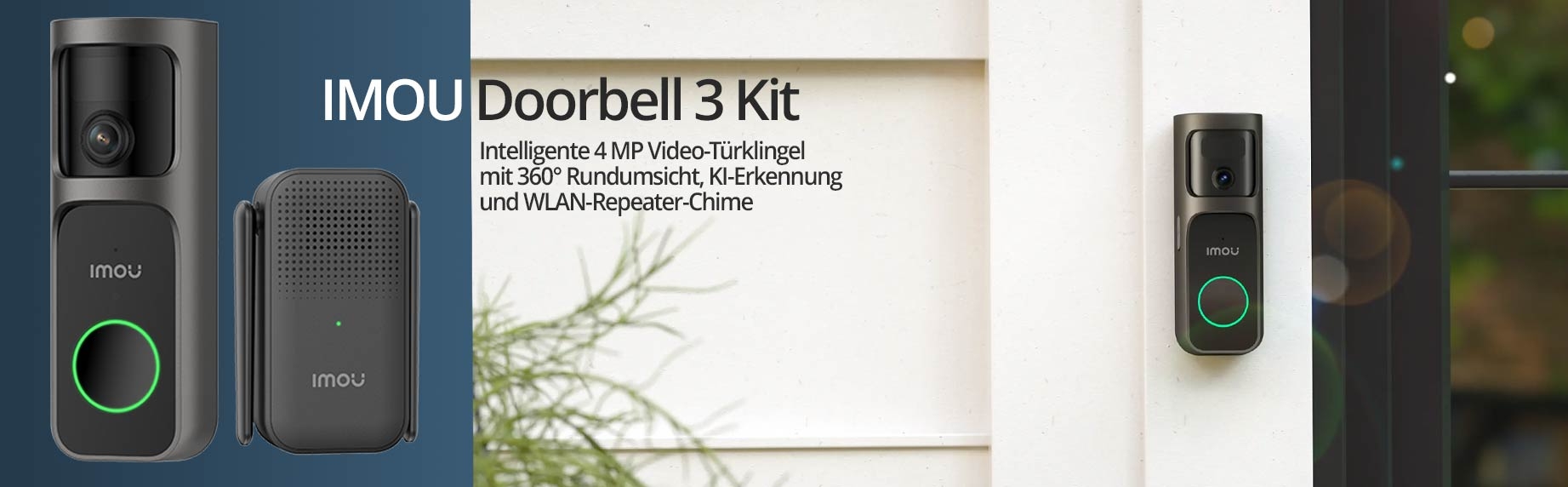 IMOU Doorbell 3 Kit Intelligente 4 MP Video-Türklingel mit 360° Rundumsicht IMOU Doorbell 3 Kit Intelligente 4 MP Video-Türklingel mit 360° Rundumsicht