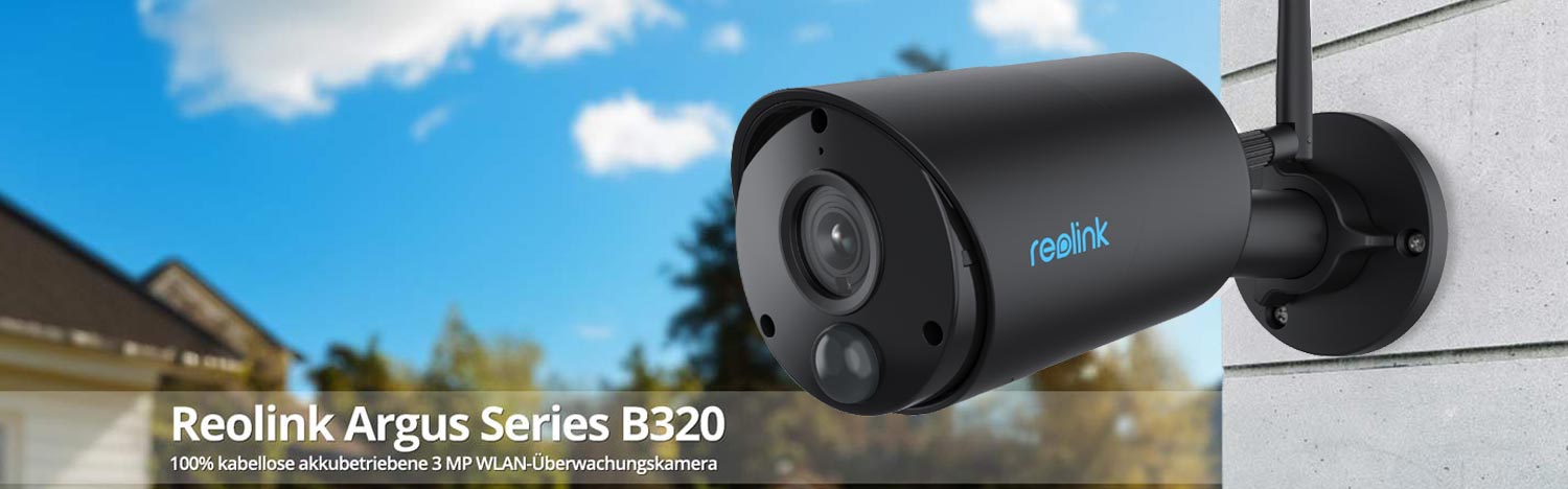 Reolink Argus Series B320 100% kabellose akkubetriebene 3 MP WLAN-Überwachungskamera Reolink Argus Series B320 100% kabellose akkubetriebene 3 MP WLAN-Überwachungskamera
