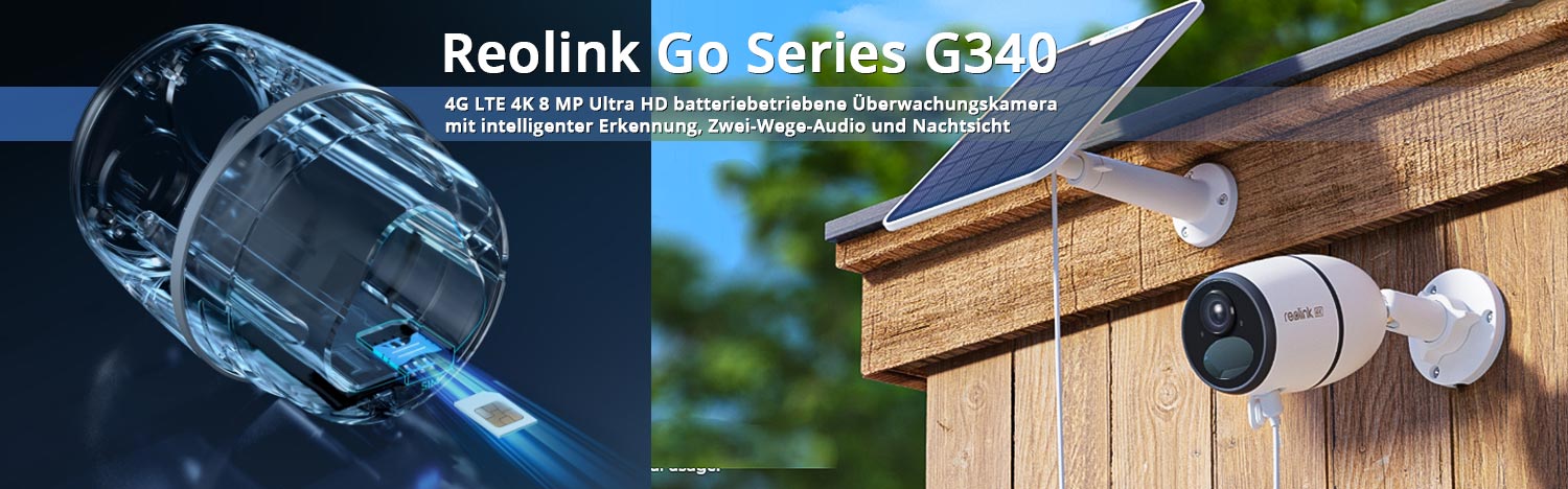 Reolink Go Series G340 4G LTE 4K 8 MP Ultra HD batteriebetriebene Überwachungskamera 