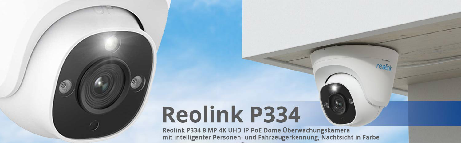 Reolink P334 8 MP 4K UHD IP PoE Dome Überwachungskamera 