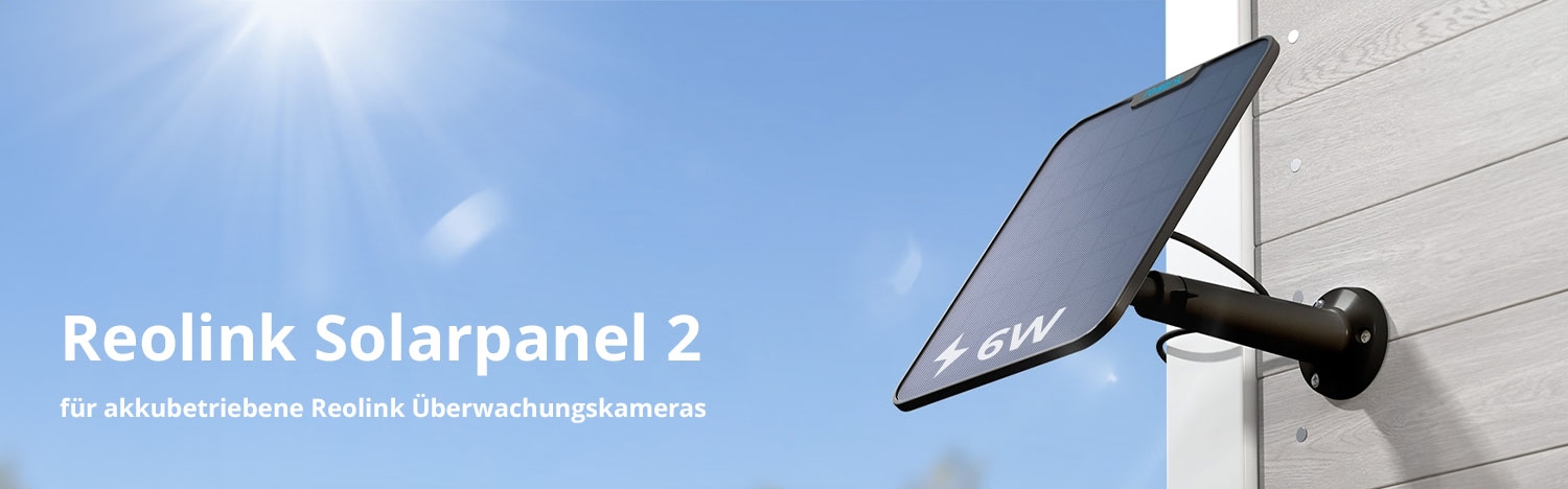 Reolink Solarpanel 2 mit 5,8 W für kompatible akkubetriebene Reolink Überwachungskameras