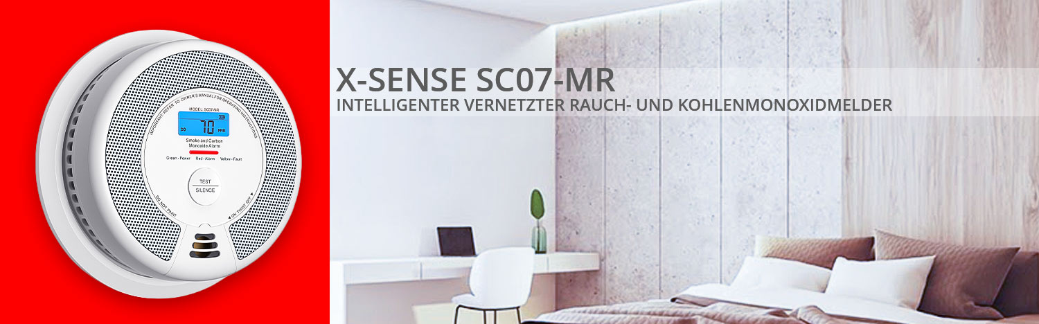 X-Sense SC07-MR Intelligenter vernetzter Rauch- und Kohlenmonoxidmelder